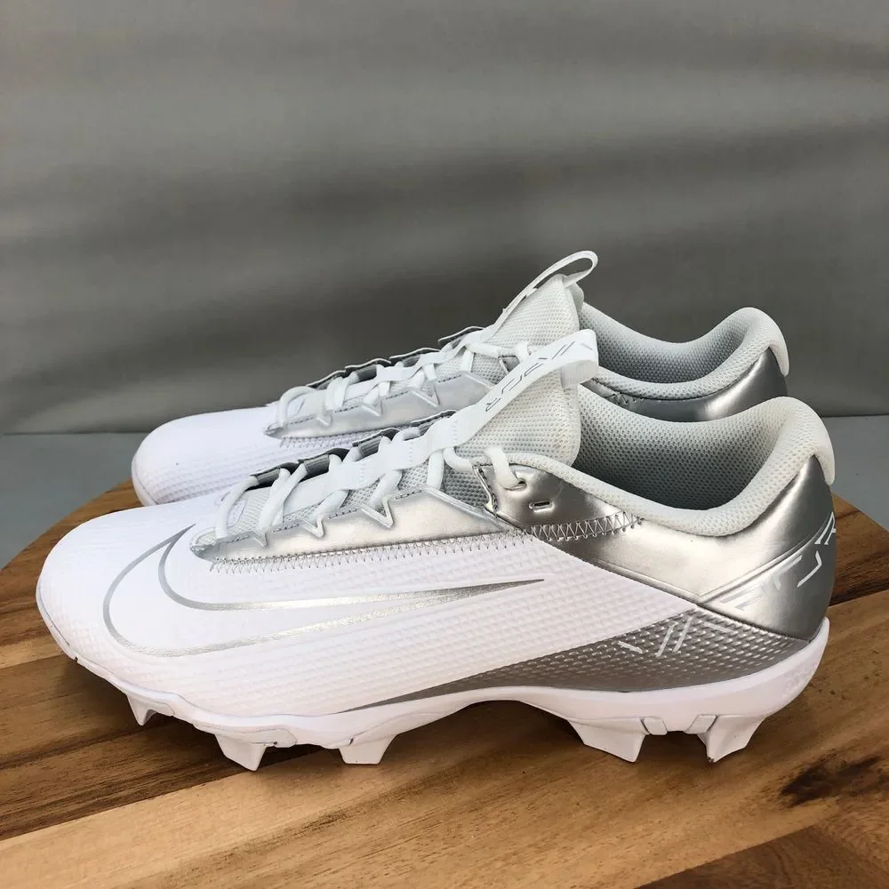 Nike Vapor Edge Shark‎ 2 Football Cleats Mens 16 White Silver Performance